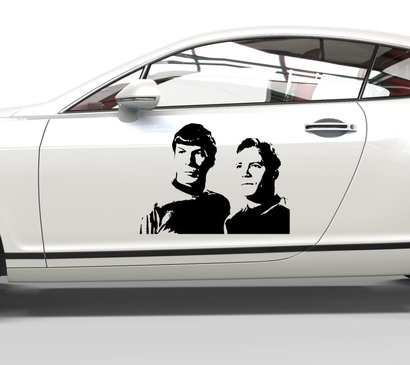 46105 Star Trek James T. Kirk und Spock Aufkleber